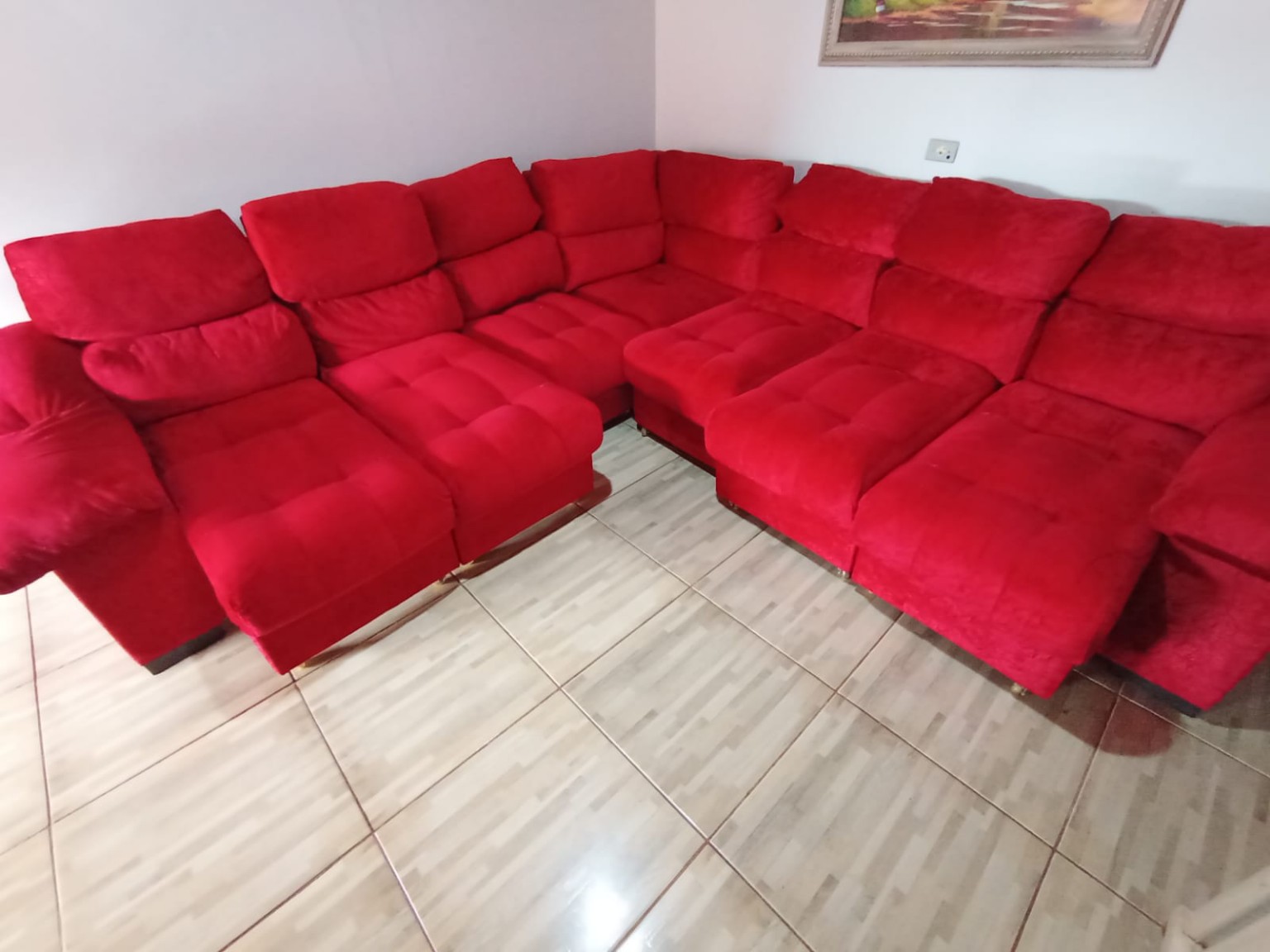 Sofá higienizado pela True Cleaning