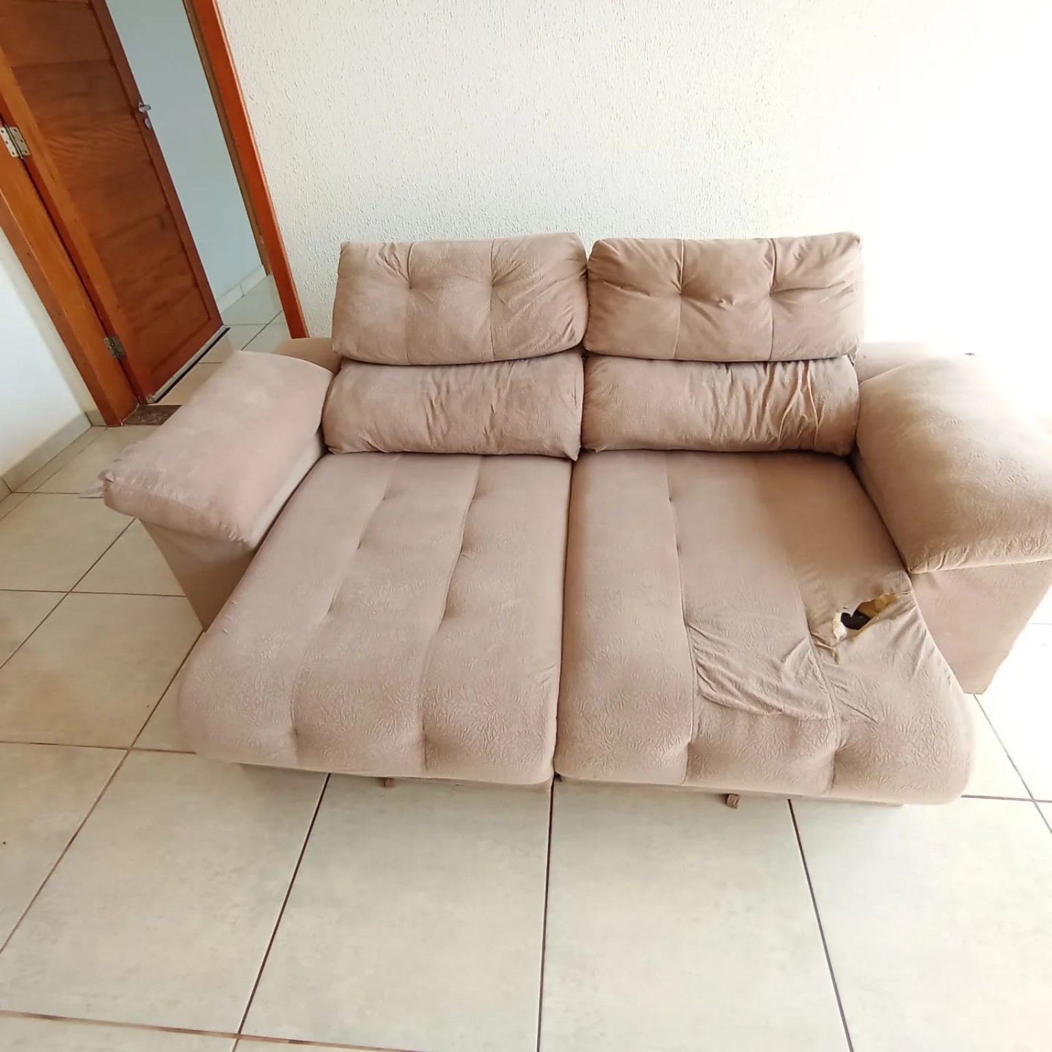 Poltrona higienizada pela True Cleaning